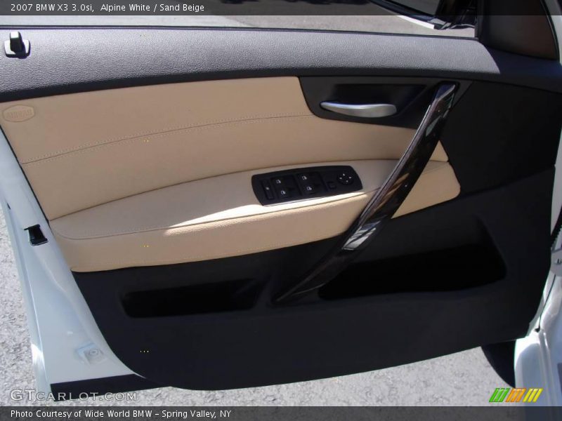 Alpine White / Sand Beige 2007 BMW X3 3.0si