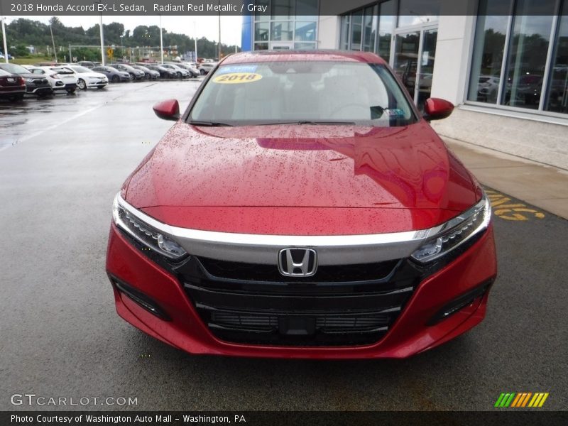 Radiant Red Metallic / Gray 2018 Honda Accord EX-L Sedan