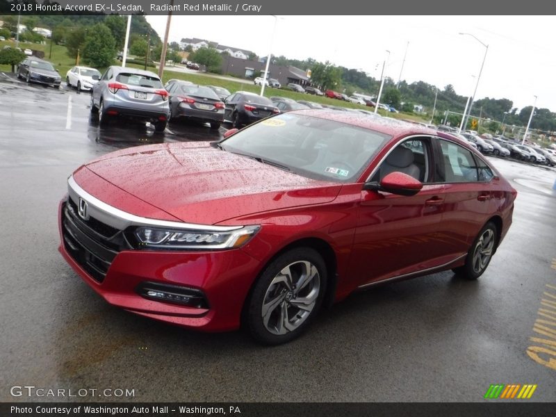 Radiant Red Metallic / Gray 2018 Honda Accord EX-L Sedan
