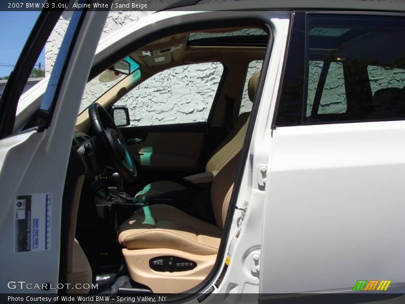 Alpine White / Sand Beige 2007 BMW X3 3.0si