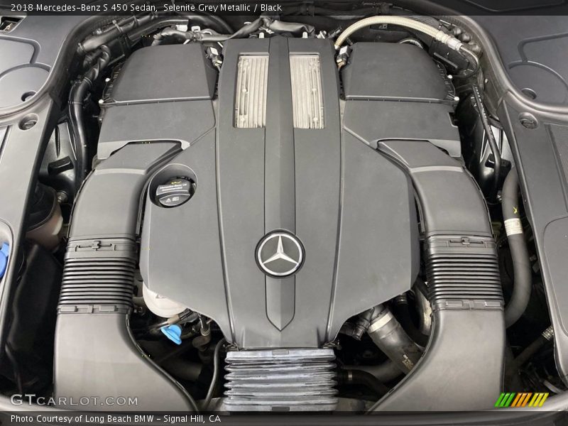 Selenite Grey Metallic / Black 2018 Mercedes-Benz S 450 Sedan