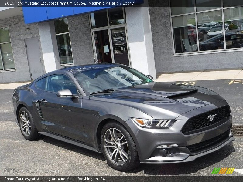 Magnetic Metallic / Ebony 2016 Ford Mustang EcoBoost Premium Coupe