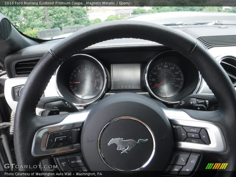 Magnetic Metallic / Ebony 2016 Ford Mustang EcoBoost Premium Coupe