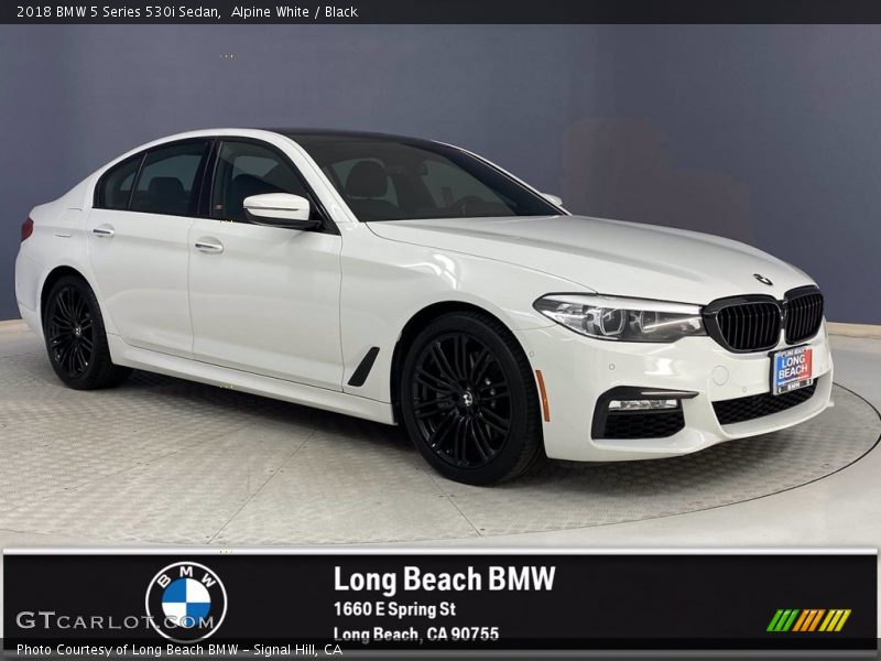 Alpine White / Black 2018 BMW 5 Series 530i Sedan