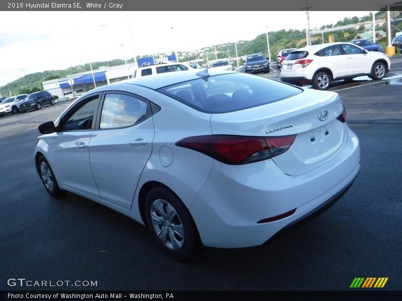 White / Gray 2016 Hyundai Elantra SE