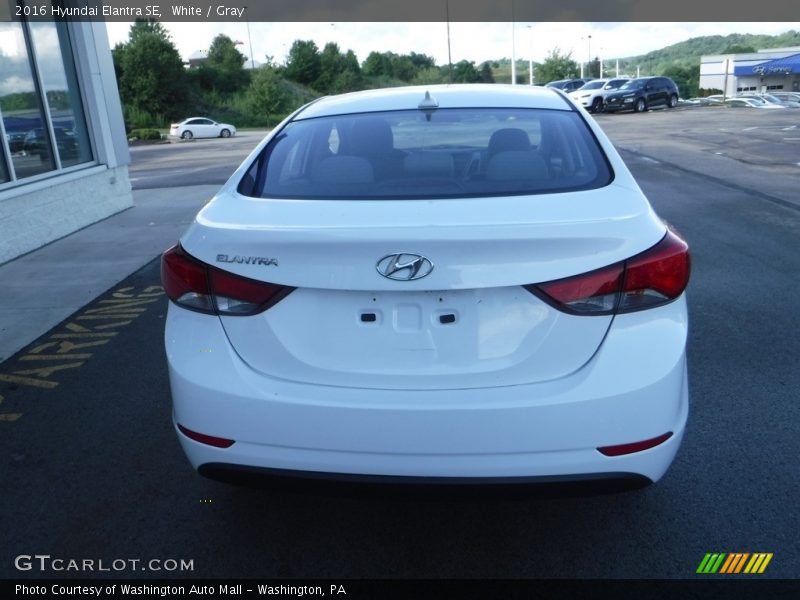 White / Gray 2016 Hyundai Elantra SE