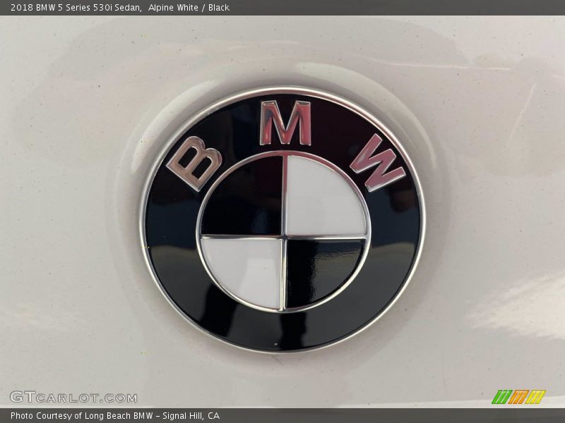 Alpine White / Black 2018 BMW 5 Series 530i Sedan