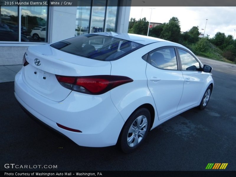 White / Gray 2016 Hyundai Elantra SE