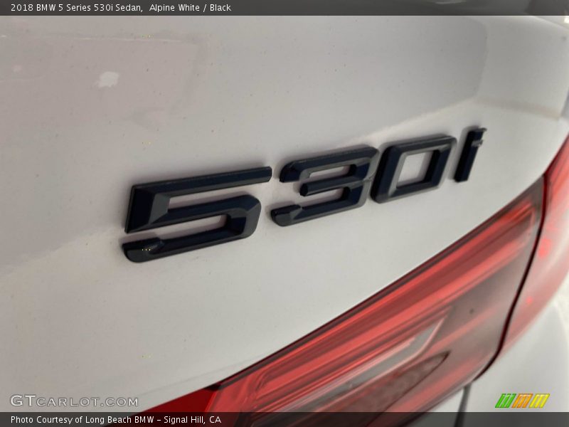 Alpine White / Black 2018 BMW 5 Series 530i Sedan