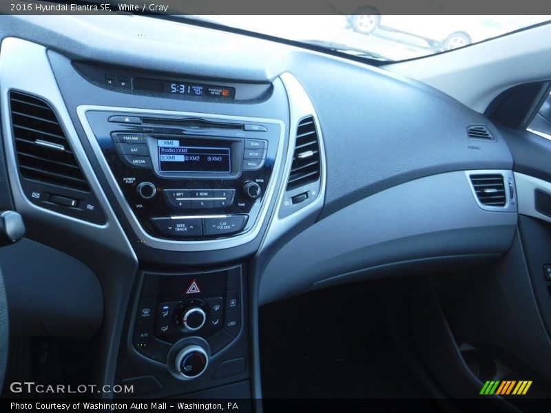 White / Gray 2016 Hyundai Elantra SE