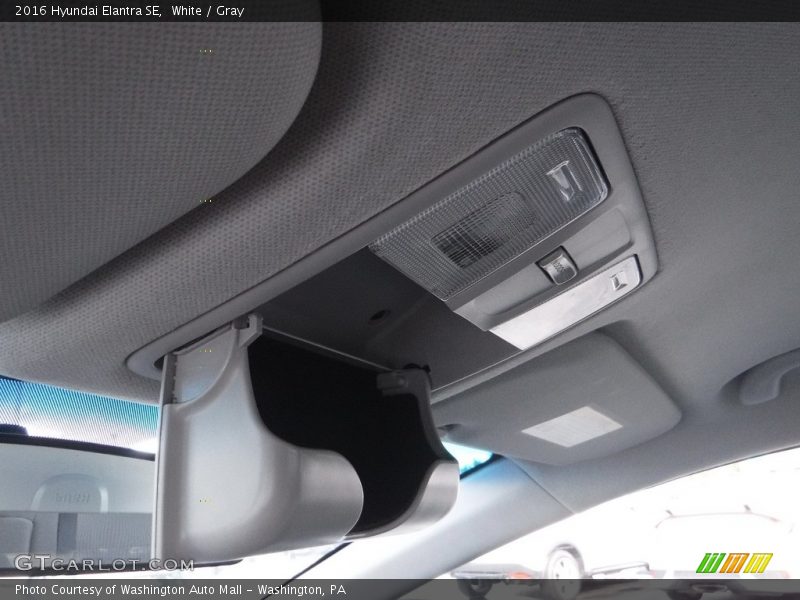White / Gray 2016 Hyundai Elantra SE