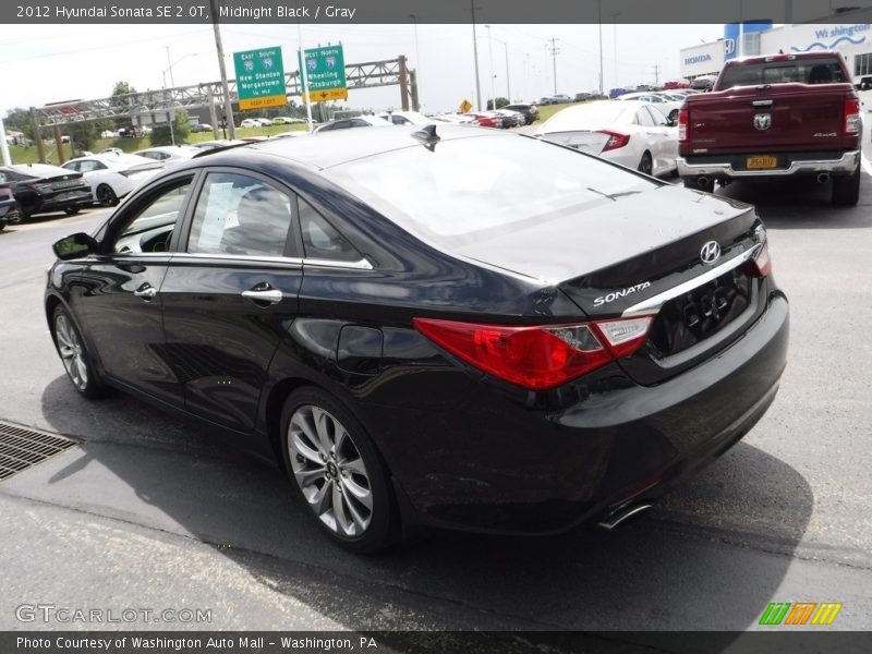 Midnight Black / Gray 2012 Hyundai Sonata SE 2.0T