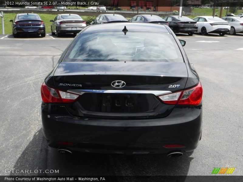 Midnight Black / Gray 2012 Hyundai Sonata SE 2.0T