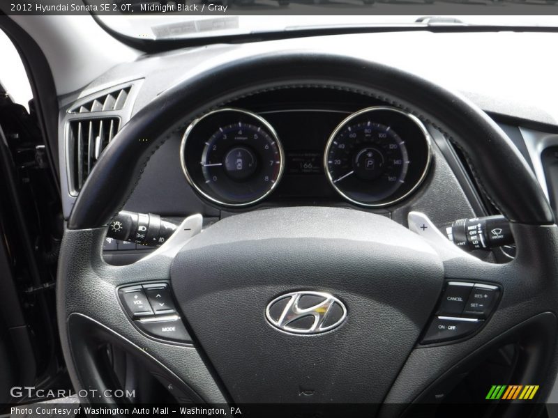 Midnight Black / Gray 2012 Hyundai Sonata SE 2.0T