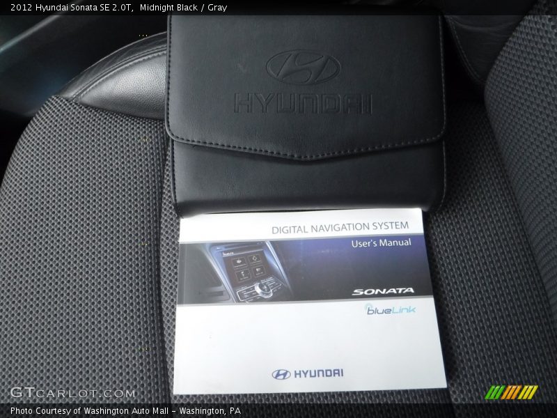 Midnight Black / Gray 2012 Hyundai Sonata SE 2.0T