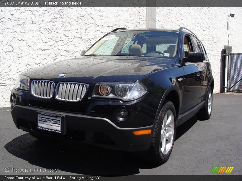 Jet Black / Sand Beige 2007 BMW X3 3.0si