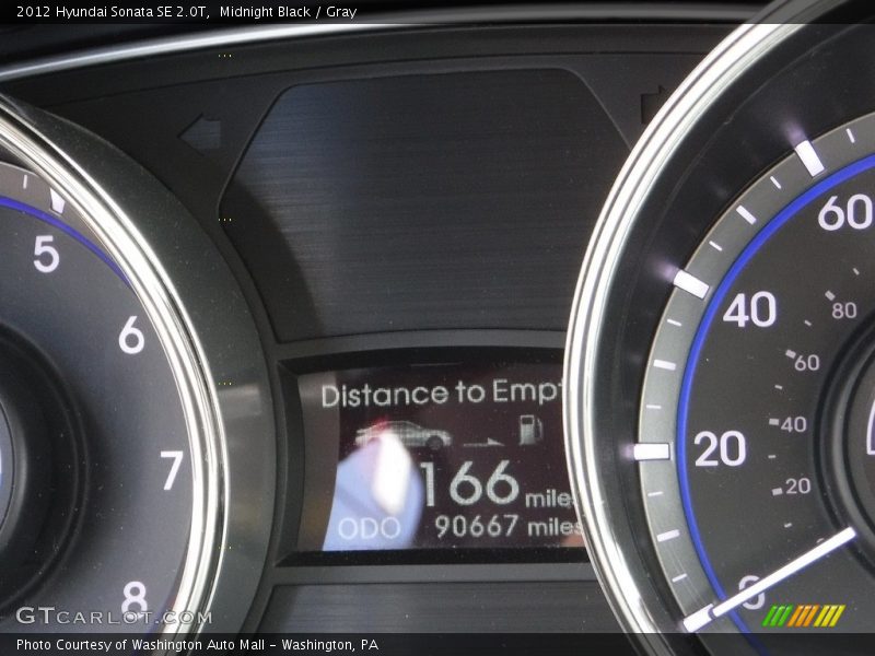 Midnight Black / Gray 2012 Hyundai Sonata SE 2.0T