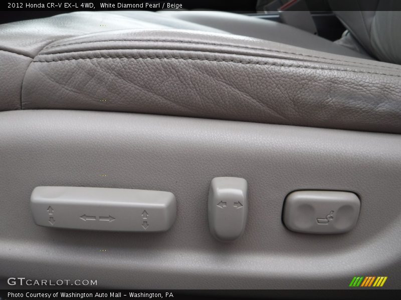 White Diamond Pearl / Beige 2012 Honda CR-V EX-L 4WD