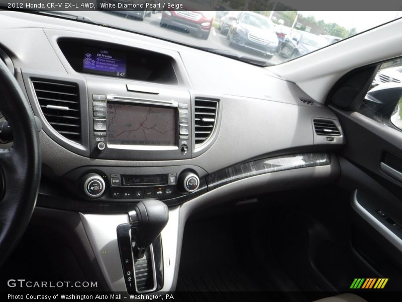 White Diamond Pearl / Beige 2012 Honda CR-V EX-L 4WD