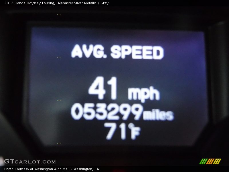 Alabaster Silver Metallic / Gray 2012 Honda Odyssey Touring