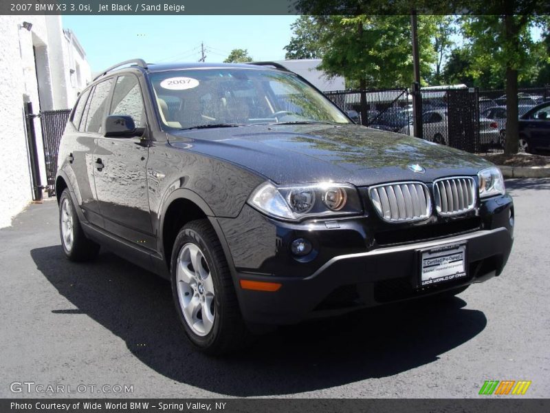 Jet Black / Sand Beige 2007 BMW X3 3.0si