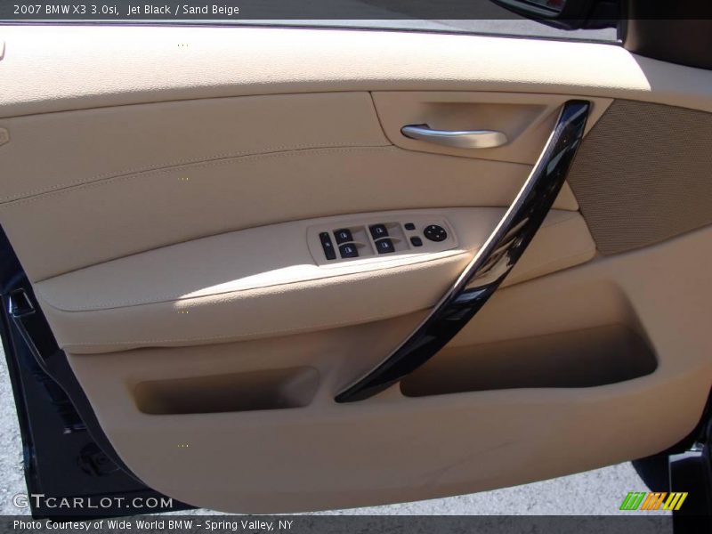 Jet Black / Sand Beige 2007 BMW X3 3.0si