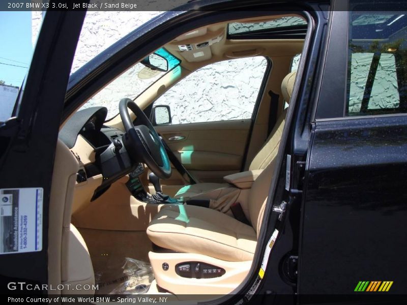 Jet Black / Sand Beige 2007 BMW X3 3.0si