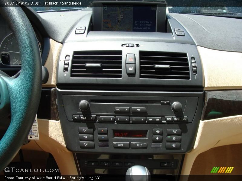 Jet Black / Sand Beige 2007 BMW X3 3.0si