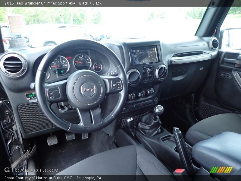 Black / Black 2015 Jeep Wrangler Unlimited Sport 4x4