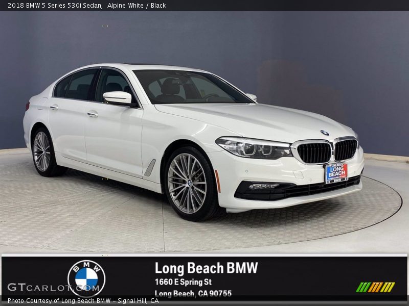 Alpine White / Black 2018 BMW 5 Series 530i Sedan