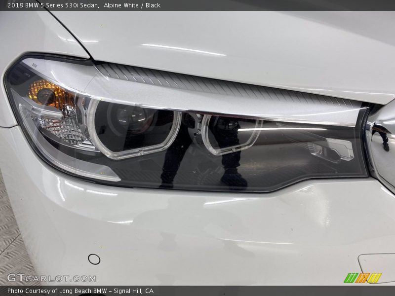 Alpine White / Black 2018 BMW 5 Series 530i Sedan