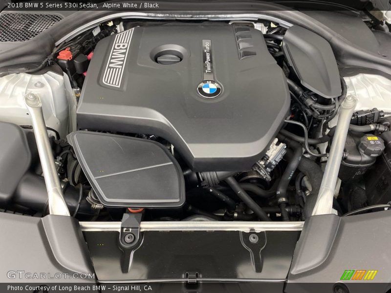 Alpine White / Black 2018 BMW 5 Series 530i Sedan