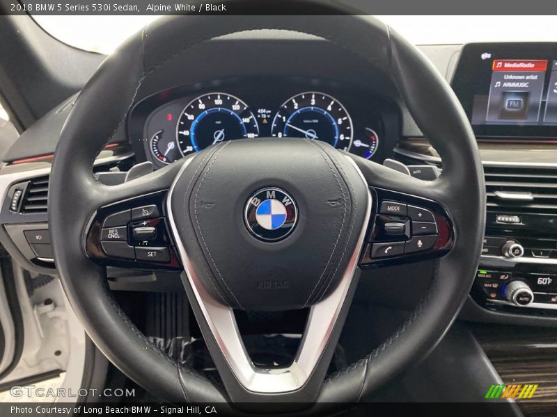 Alpine White / Black 2018 BMW 5 Series 530i Sedan