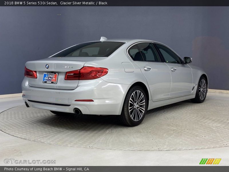 Glacier Silver Metallic / Black 2018 BMW 5 Series 530i Sedan