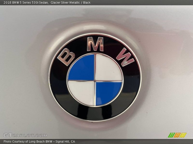 Glacier Silver Metallic / Black 2018 BMW 5 Series 530i Sedan
