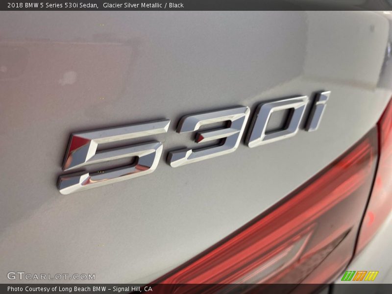 Glacier Silver Metallic / Black 2018 BMW 5 Series 530i Sedan