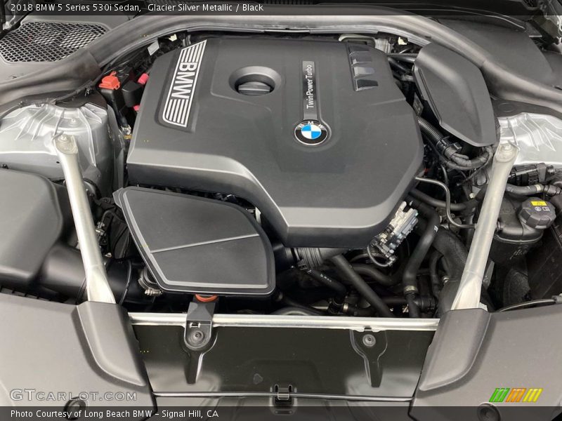 Glacier Silver Metallic / Black 2018 BMW 5 Series 530i Sedan