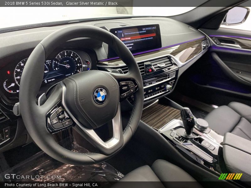 Glacier Silver Metallic / Black 2018 BMW 5 Series 530i Sedan
