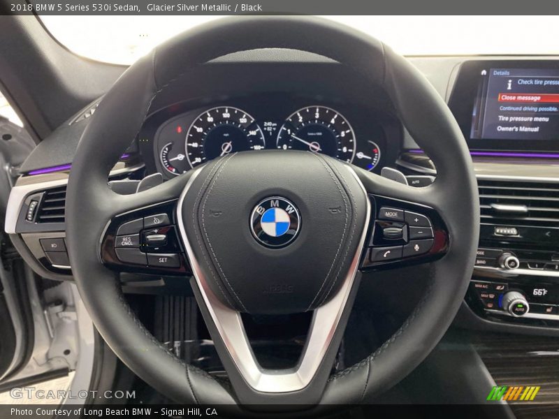 Glacier Silver Metallic / Black 2018 BMW 5 Series 530i Sedan