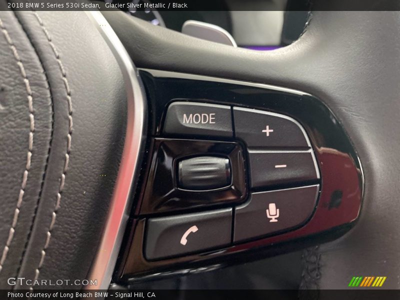 Glacier Silver Metallic / Black 2018 BMW 5 Series 530i Sedan