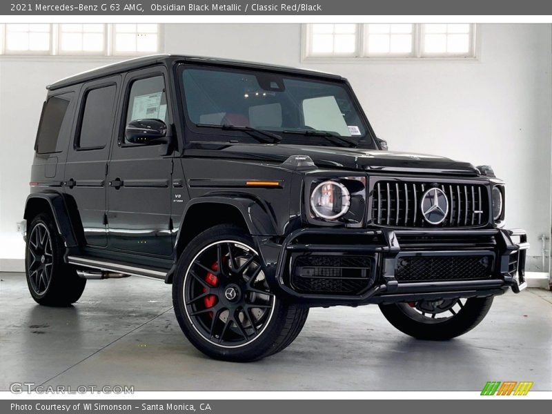 Obsidian Black Metallic / Classic Red/Black 2021 Mercedes-Benz G 63 AMG