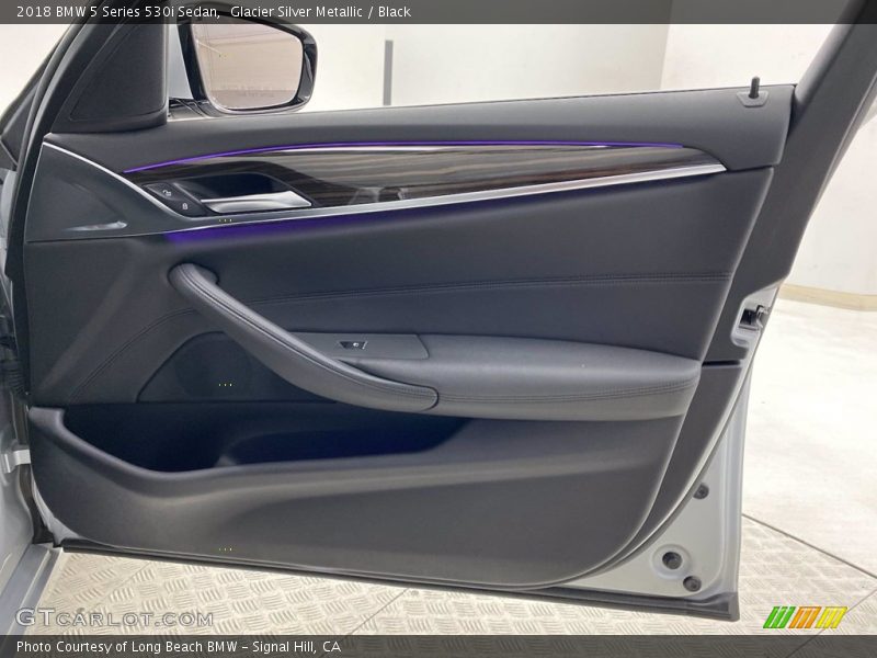 Glacier Silver Metallic / Black 2018 BMW 5 Series 530i Sedan