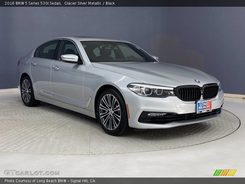 Glacier Silver Metallic / Black 2018 BMW 5 Series 530i Sedan