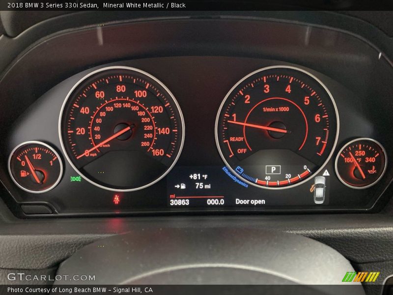 Mineral White Metallic / Black 2018 BMW 3 Series 330i Sedan
