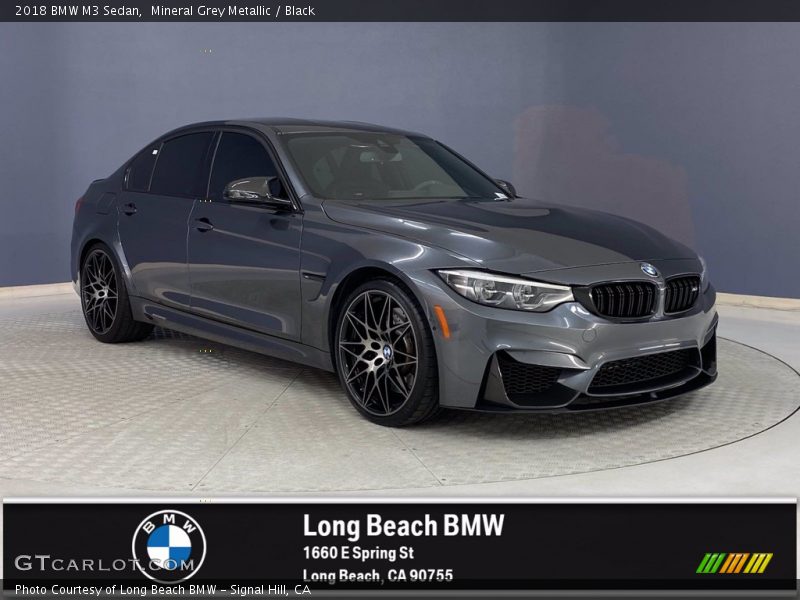 Mineral Grey Metallic / Black 2018 BMW M3 Sedan