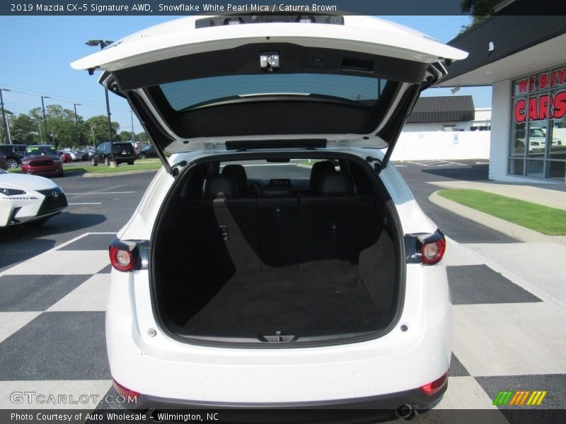 Snowflake White Pearl Mica / Caturra Brown 2019 Mazda CX-5 Signature AWD