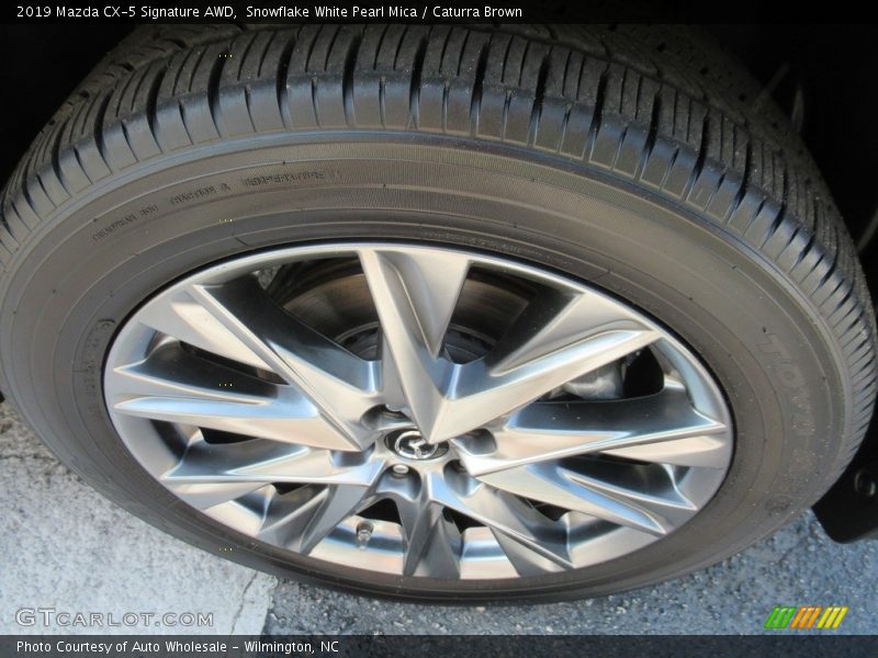 Snowflake White Pearl Mica / Caturra Brown 2019 Mazda CX-5 Signature AWD