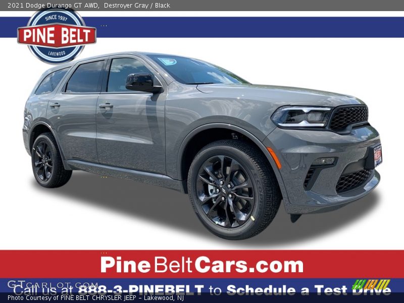 Destroyer Gray / Black 2021 Dodge Durango GT AWD