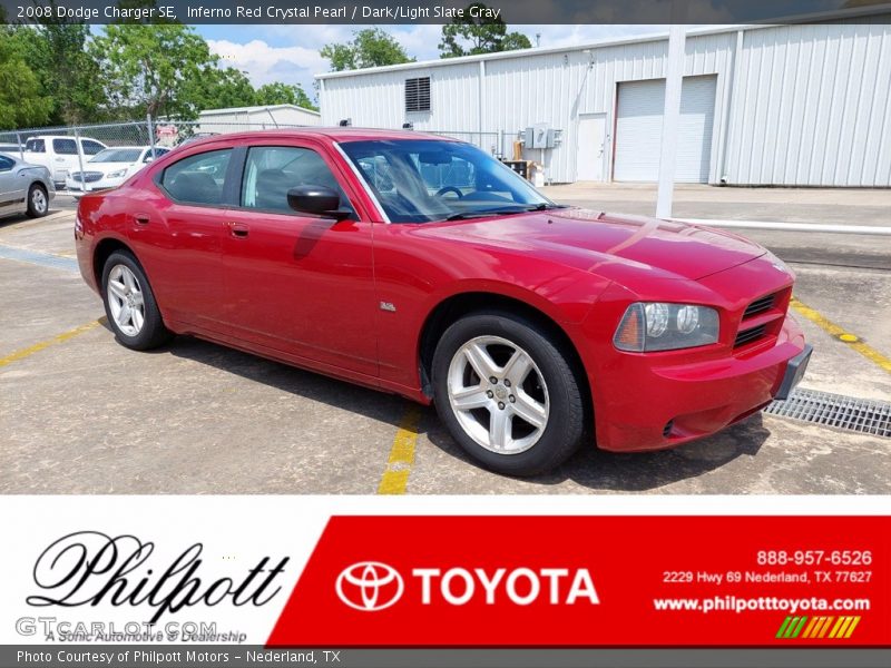 Inferno Red Crystal Pearl / Dark/Light Slate Gray 2008 Dodge Charger SE