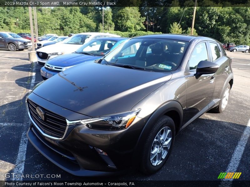 Machine Gray Metallic / Black 2019 Mazda CX-3 Sport AWD